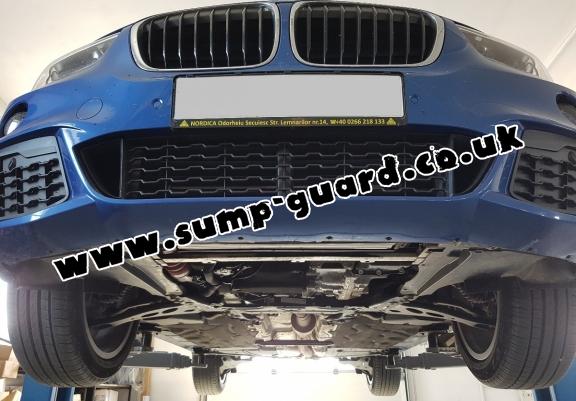Steel sump guard for BMW X1 F48