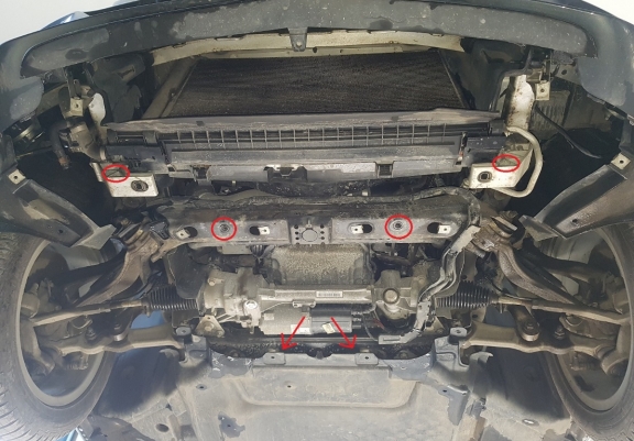 Steel sump guard for Mercedes C-Class W205 4x4