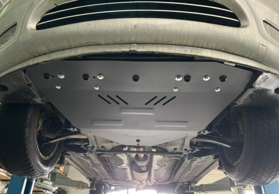 Steel sump guard for the protection of the engine and the gearbox for Peugeot 406