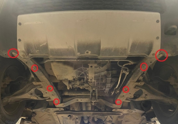 Aluminum sump guard for Dacia Duster