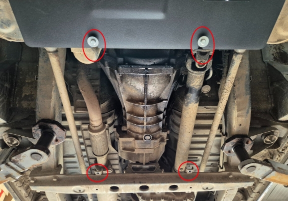 Steel gearbox guard for Hyundai Terracan