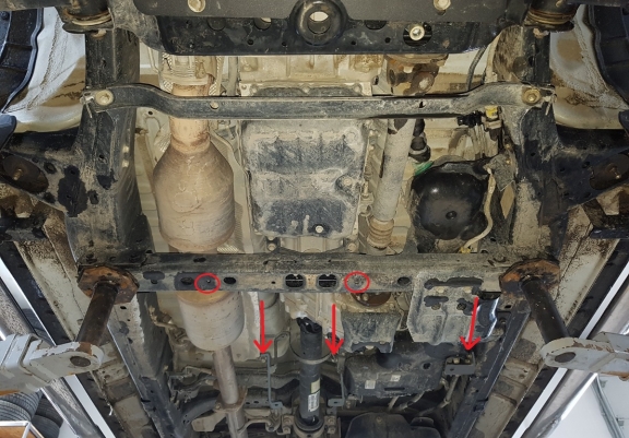 Aluminum differential guard for Toyota Hilux Revo