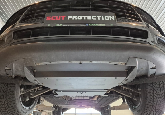 Steel sump guard for Porsche Macan