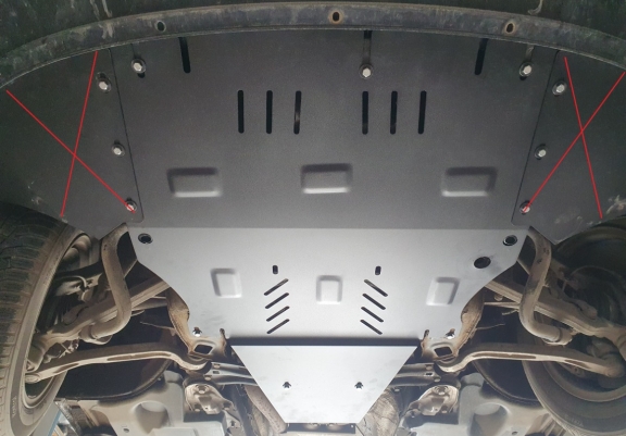 Steel sump guard for Audi A6