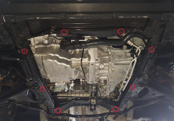 Steel sump guard for Dacia Logan 1