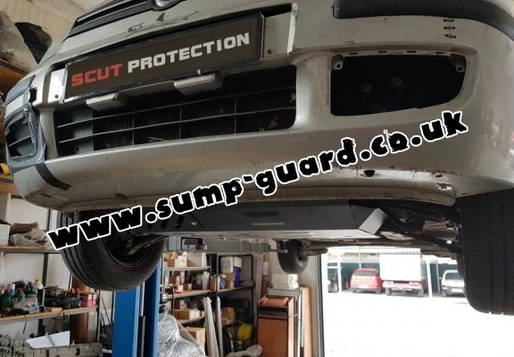 Steel sump guard for Fiat Panda