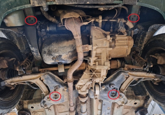 Steel sump guard for Fiat Panda 4x4