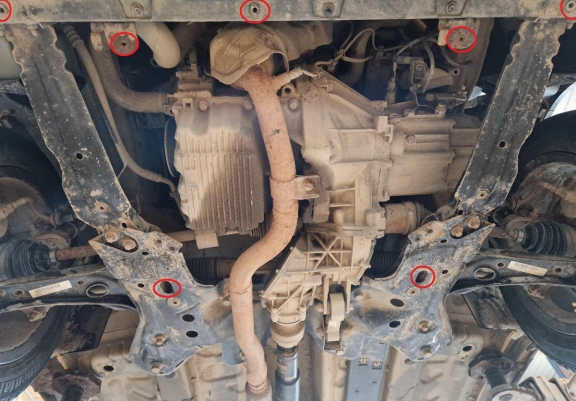 Steel sump guard for Fiat Panda 4x4