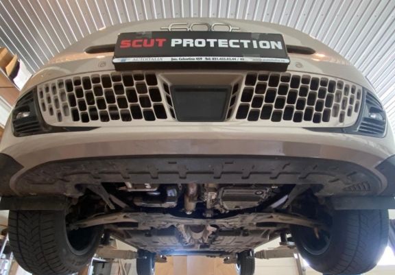 Steel sump guard for Fiat 600