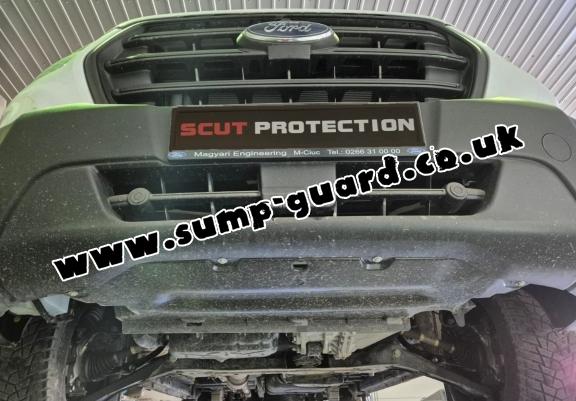 Steel sump guard for the protection of the engine and the gearbox for Ford Transit Custom - FWD