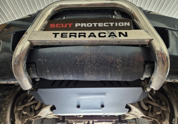 Steel sump guard for Hyundai Terracan