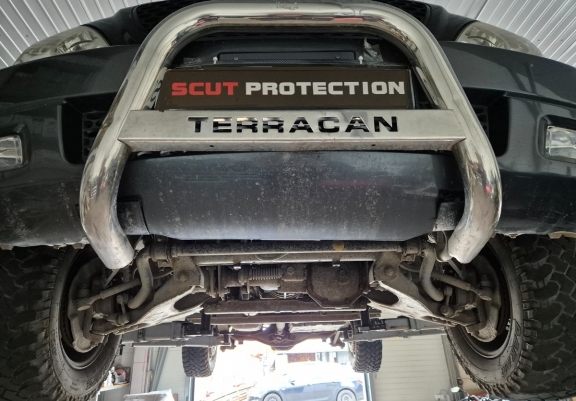 Steel sump guard for Hyundai Terracan