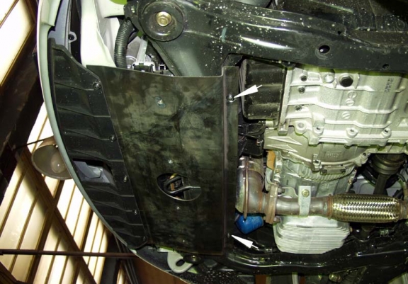 Steel sump guard for Hyundai Coupé Gk