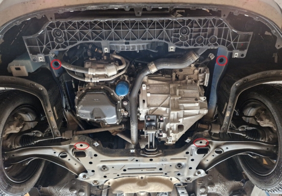 Steel sump guard for Hyundai Bayon