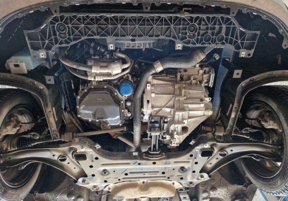 Steel sump guard for Hyundai Bayon