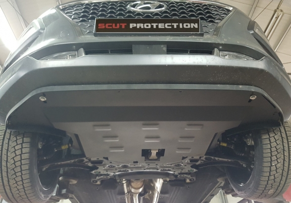 Steel sump guard for Hyundai Kona