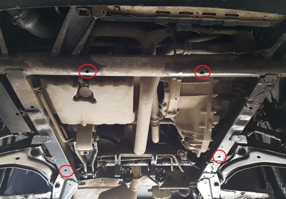 Steel sump guard for the protection of the engine and the gearbox for Mercedes Vito