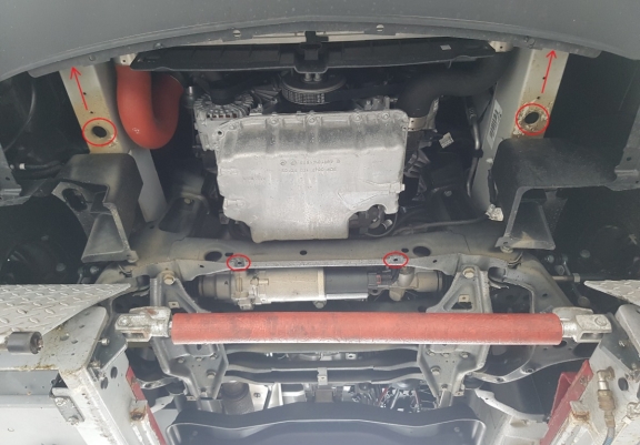 Aluminum sump guard for Mercedes Sprinter - RWD