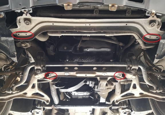 Steel sump guard for Mercedes ML W164