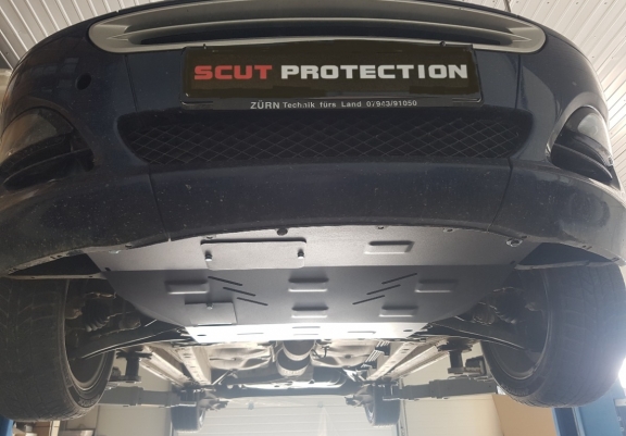 Steel sump guard for the protection of the engine and the gearbox for Smart ForFour petrol