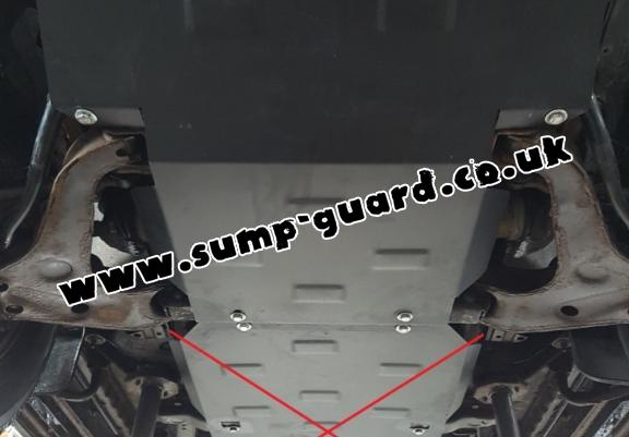 Steel sump guard for the protection of the engine and the radiator for Mitsubishi Shogun Sport 1