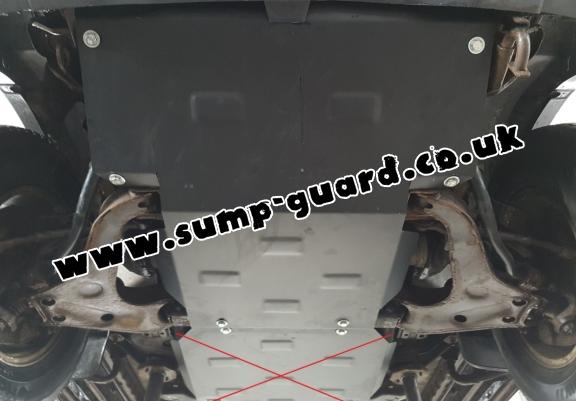 Steel sump guard for the protection of the engine and the radiator for Mitsubishi Shogun Sport 1