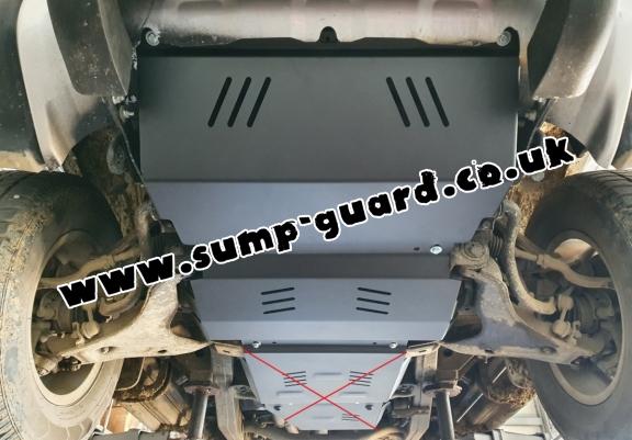 Steel sump guard for the protection of the engine and the radiator for Mitsubishi L 200