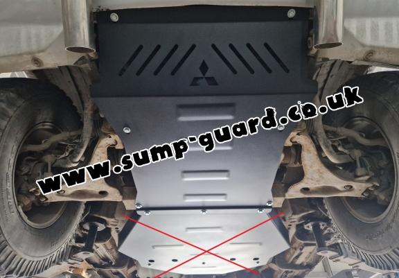 Steel sump guard for the protection of the engine and the radiator for Mitsubishi Shogun 3 (V60, V70) Vers. 2.0