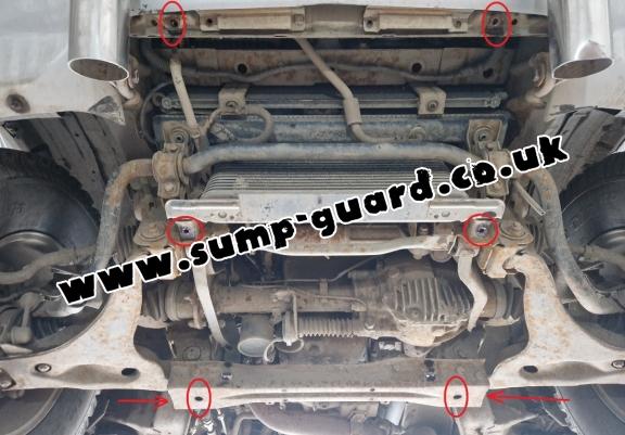 Steel sump guard for the protection of the engine and the radiator for Mitsubishi Shogun 3 (V60, V70) Vers. 2.0