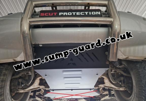 Steel sump guard for the protection of the engine and the radiator for Mitsubishi Shogun 3 (V60, V70) Vers. 2.0