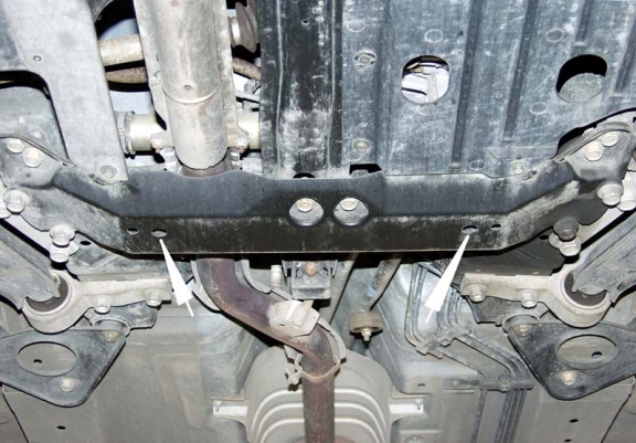 Steel sump guard for Nissan Primera P12