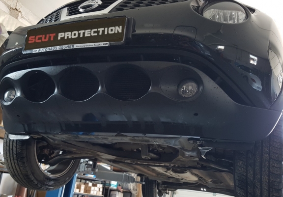 Steel sump guard for Nissan Juke