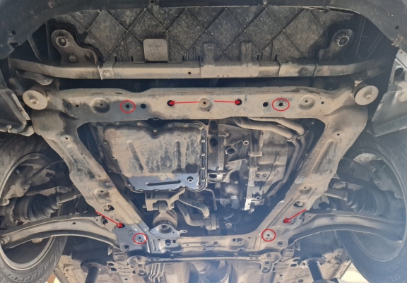 Steel sump guard for Nissan Qashqai J10