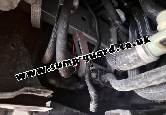 Steel sump guard for Nissan NV300