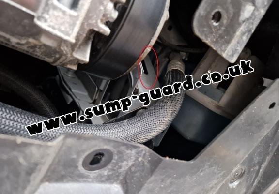 Steel sump guard for Nissan NV300