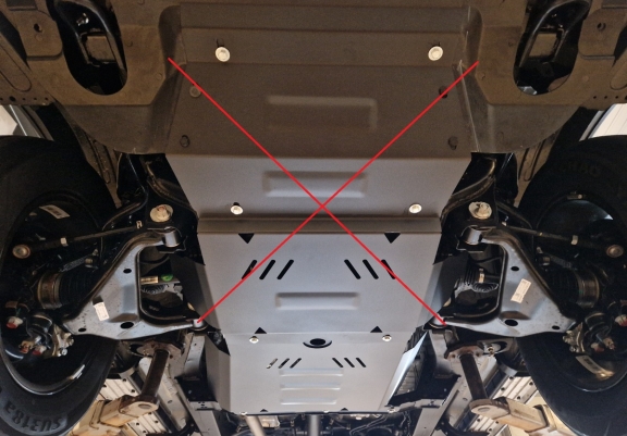 Steel gearbox guard for Jac T8