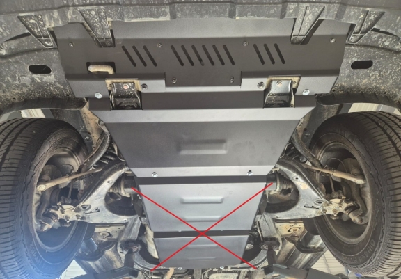 Steel sump guard for the protection of the engine and the radiator for Maxus T60 Max