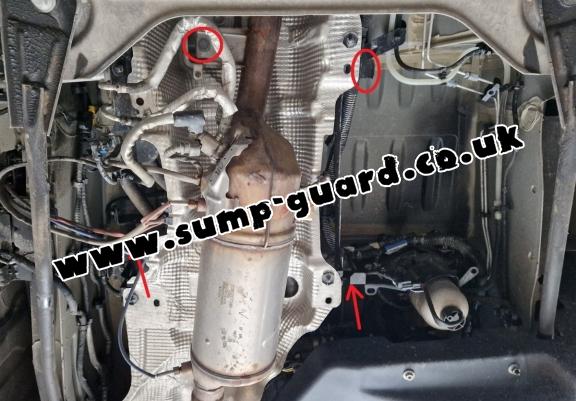 Steel catalytic converter guard/cat lock for Nissan NV400