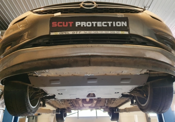 Steel sump guard for Vauxhall Astra K