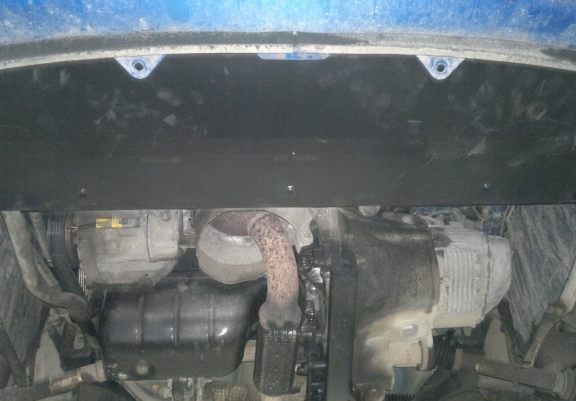 Steel sump guard for Peugeot 307