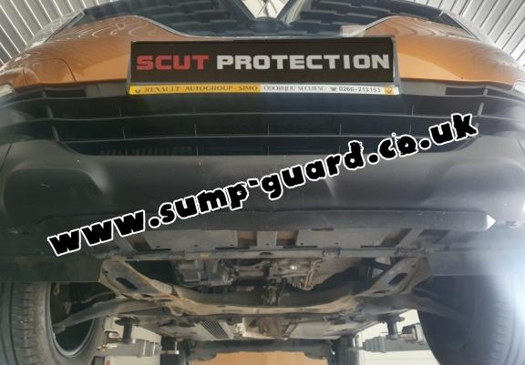 Steel sump guard for the protection of the engine and the gearbox for Renault Clio 3