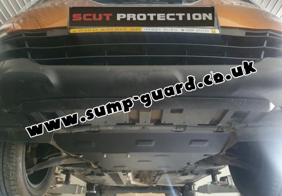 Steel sump guard for the protection of the engine and the gearbox for Renault Clio 3