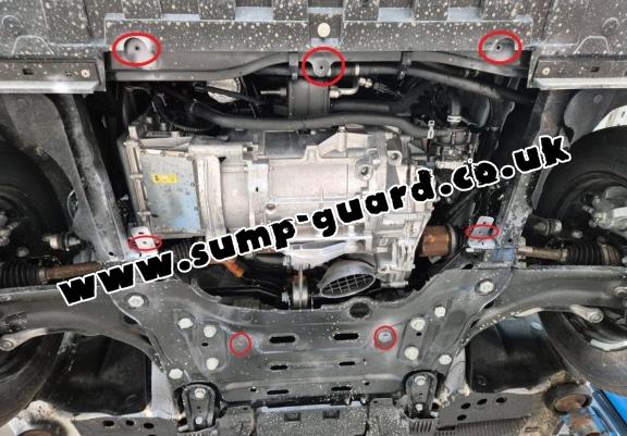 Steel sump guard for Nissan Townstar