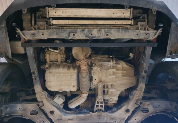 Steel sump guard for SsangYong Tivoli