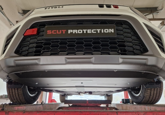 Steel sump guard for SsangYong Tivoli