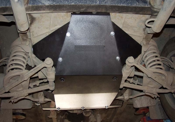 Steel sump guard for Lada Niva