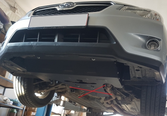 Steel sump guard for Subaru Forester 4