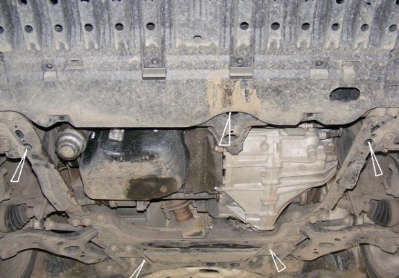 Steel sump guard for Toyota Avensis