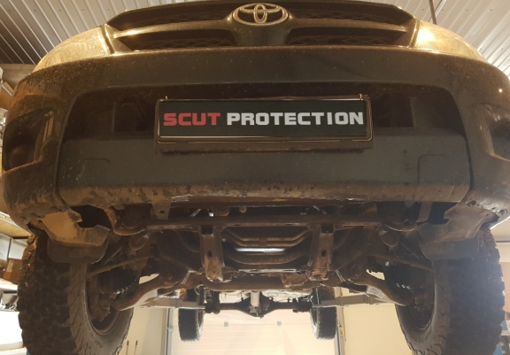 Steel sump guard for the protection of the engine and the radiator for Toyota Hilux