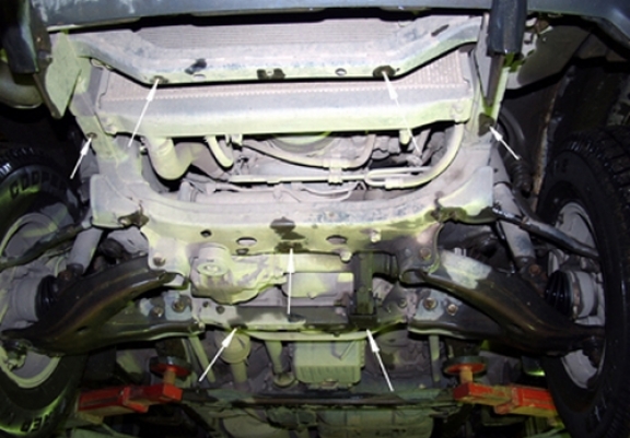 Steel sump guard for Toyota Land Cruiser J100